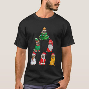 Mops Tree Santa Gnomes Elf Kostümhund Lover für Ch T-Shirt