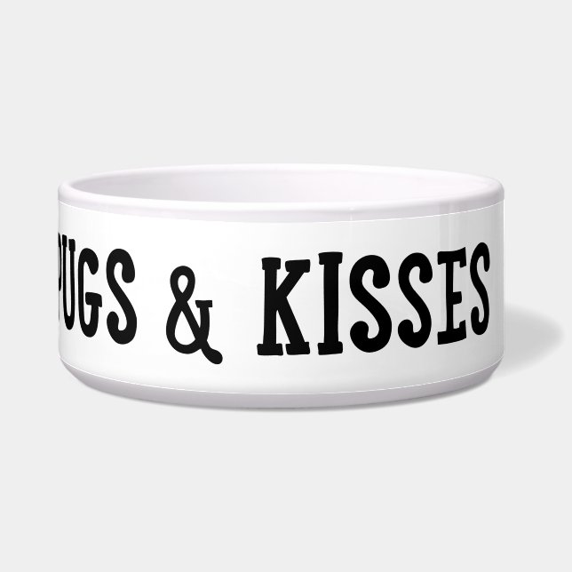 Mops-u. Kuss-Mops-Hundeabendessen-Schüssel Napf (Links)