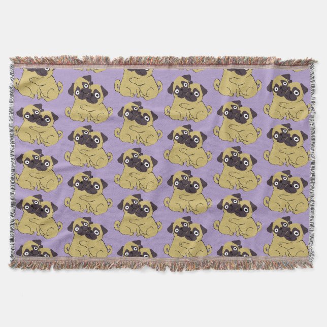 Mops umarmung  decke (Vorderseite)