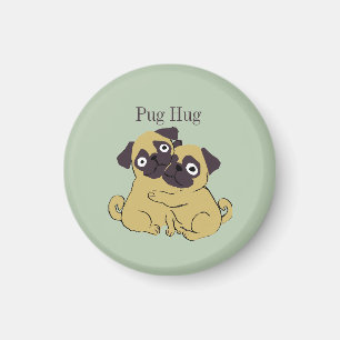 Mops umarmung magnet