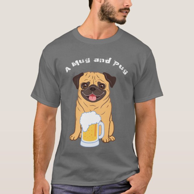 Mops- und Bierliebhaber T-Shirt (Vorderseite)