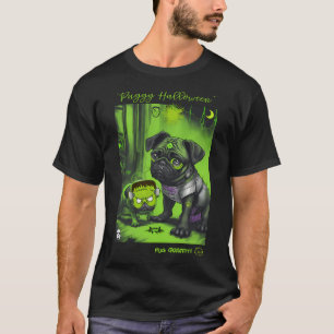 Mops und Frankenstein Graffiti-Kunst 11 T-Shirt