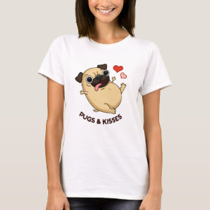 Mops und Kisses Funny Dog Puff T-Shirt