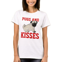 Mops-und Kuss-Damen-Shirt