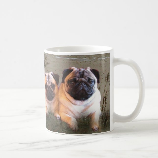 Mops-und Kuss-Tasse Tasse (Rechts)