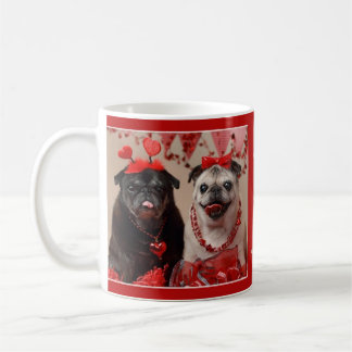 Mops-und Küssevalentine-Mops-Tasse Tasse