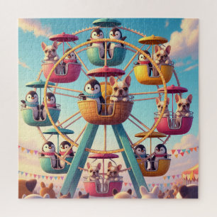 Mops und Penguins Riesenrad Puzzle