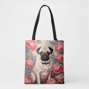Mops und Peony Blume William Morris Inspiriert