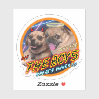 Mops- und Puggle-Aufkleber Aufkleber