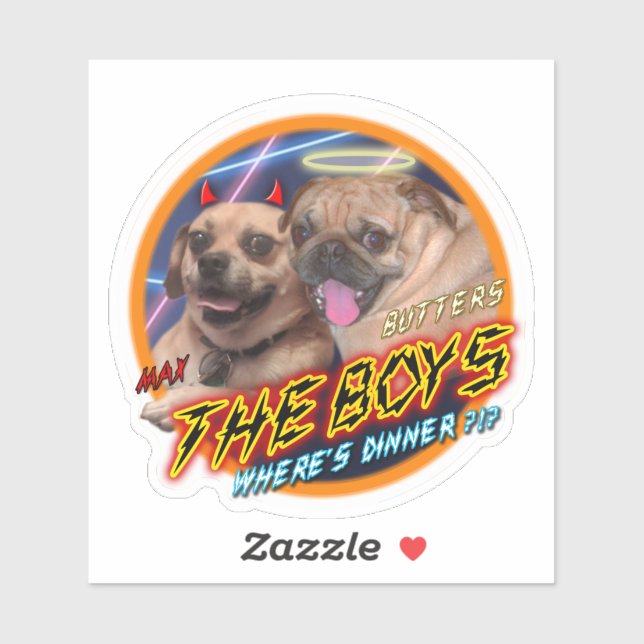 Mops- und Puggle-Aufkleber Aufkleber (Blatt)