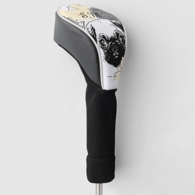 Mops- und Sonnenblumegolfvereinabdeckung Golf Headcover (angewinkelt)