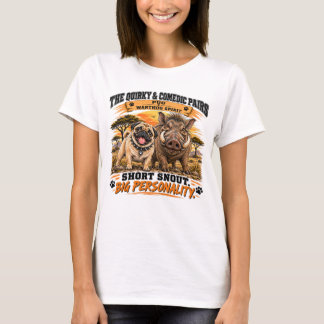Mops und Warzenschwein T-Shirt