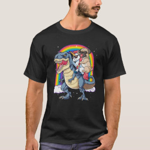 Mops Unicorn Dinosaur T Rex T Kinder Mädchen Fraue T-Shirt