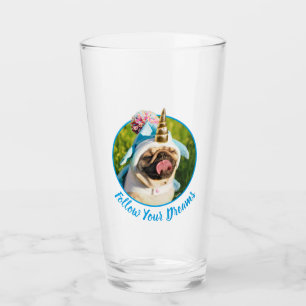 Mops Unicorn Glas