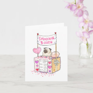 Mops Valentine-Karte von Smoochin' Booth Karte