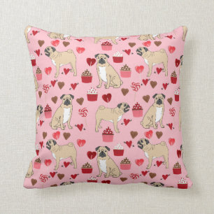 Mops Valentines Hundekissen Kissen