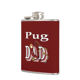 Mops Vater Geschenke Flachmann