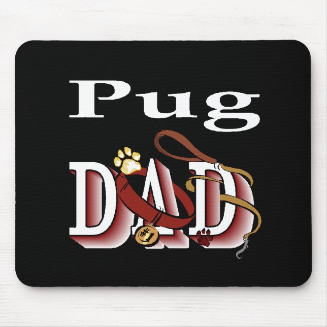 Mops Vater Geschenke Mousepad (Vorne)