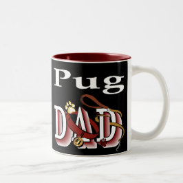 Mops Vater Geschenke Zweifarbige Tasse