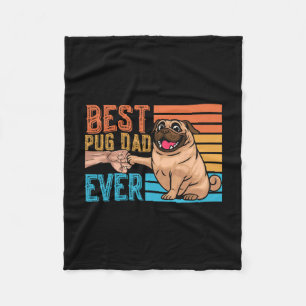 Mops-Vater jemals Vatertag Daddy Papa Mops Fleecedecke