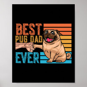 Mops-Vater jemals Vatertag Daddy Papa Mops Poster