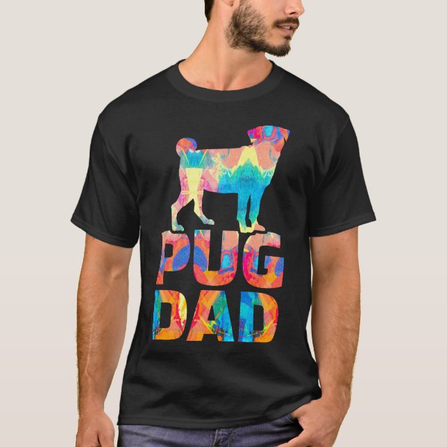 Mops-Vater-Malerei T-Shirt (Vorderseite)