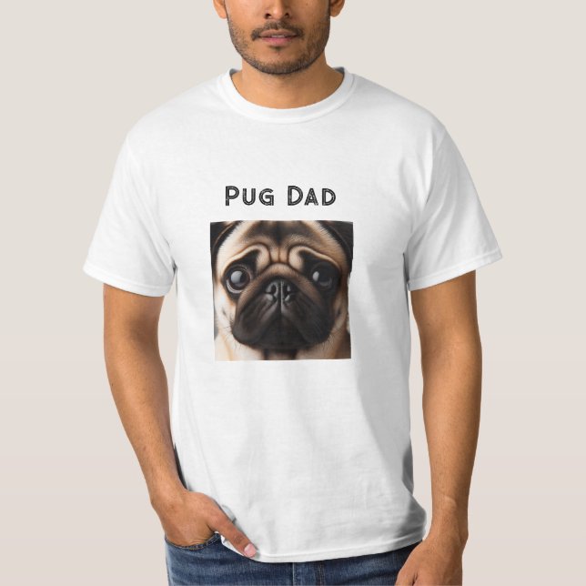 Mops Vater Mops T-Shirt (Vorderseite)