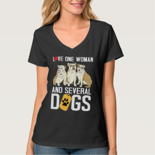 Mops Vater Puggle Husband Liebe 1 Frau und mehrere T-Shirt