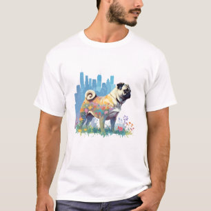 Mops Vector Art Animal in the Majestic Nature Wild T-Shirt