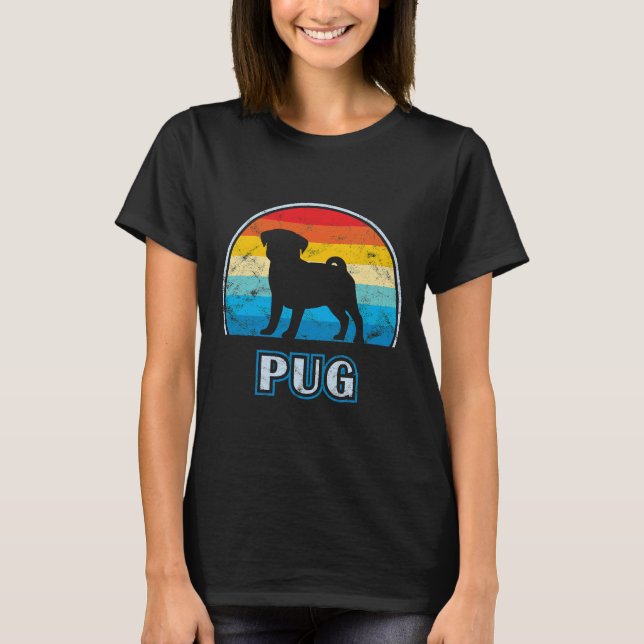 Mops Vintag Design Hund Classic T - Shirt 492 (Vorderseite)