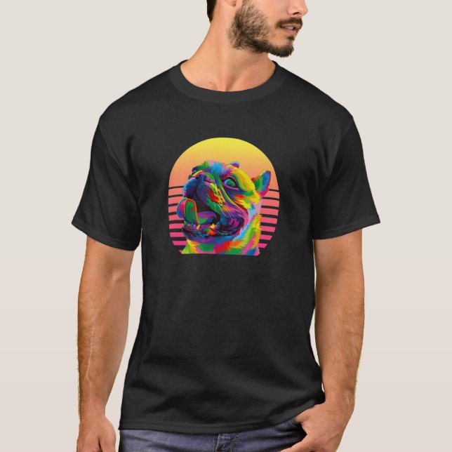 Mops Vintage Stilidee T-Shirt (Vorderseite)