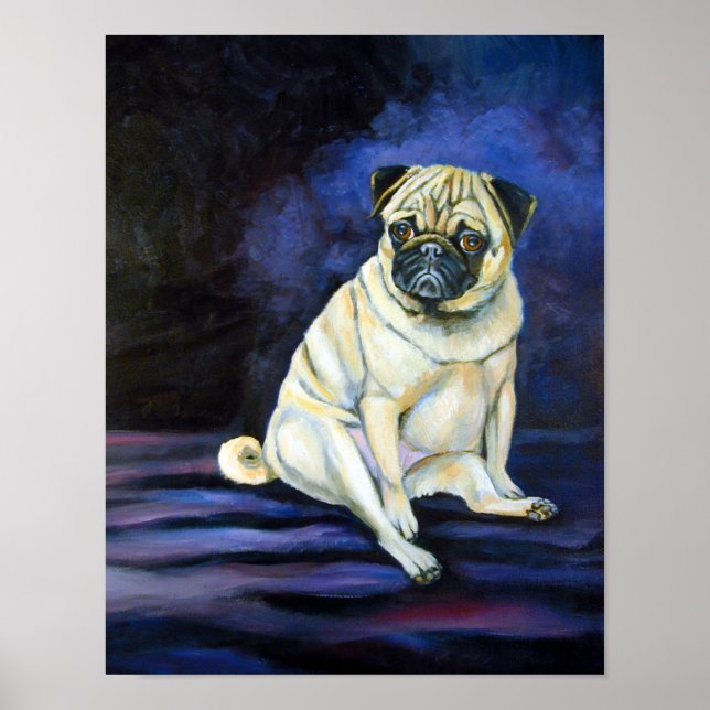 Mops Wall Print Poster (Vorne)