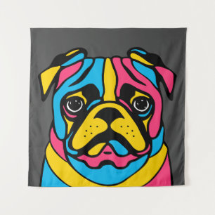 Mops Wandteppich