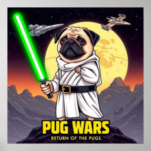 Mops Wars Rückkehr der Möpsen Poster