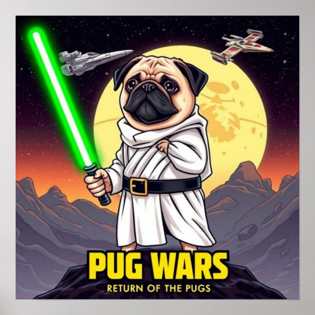 Mops Wars Rückkehr der Möpsen Poster (Vorne)