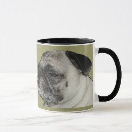 Mops Wecke Tasse auf