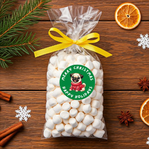 Mops Weihnachten für Geschenke Geschenke Geschenke Runder Aufkleber