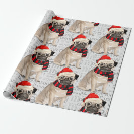 MOPS Weihnachten für Hund Lover Geschenkpapier
