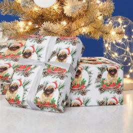 Mops Weihnachten Geschenkpapier