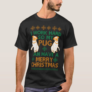 Mops Weihnachten vintage T-Shirt