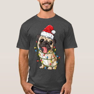 Mops Weihnachten Weihnachtsmannmütze Weihnachten W T-Shirt