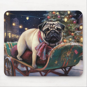 Mops Weihnachts-Feiertage Mousepad
