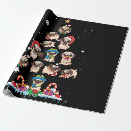 Mops Weihnachtsbaum Hund Santa Merry Pugmas Weihna Geschenkpapier