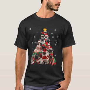 Mops Weihnachtsbaum Lichter Funny Dog Weihnachtsge T-Shirt