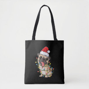 Mops Weihnachtsbaum Lichter Santa Dog Xmas Jungs M