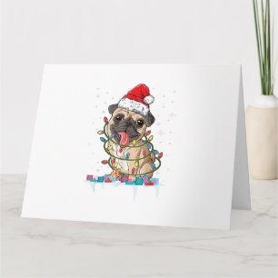 Mops Weihnachtsbaum Lichter Weihnachtsweih Weihnac Karte