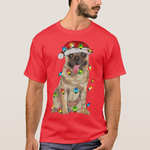 Mops Weihnachtsbaum Light Pajama Dog Lover Xmas Sp T-Shirt