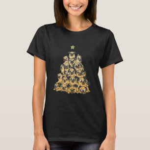 Mops-Weihnachtsbaum Puggle-Welpe Haustier Hund Hu T-Shirt