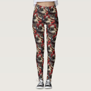 Mops Weihnachtsfestlich Leggings