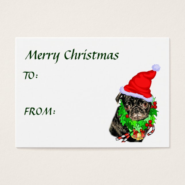 Mops Weihnachtsgeschenke (Vorderseite)